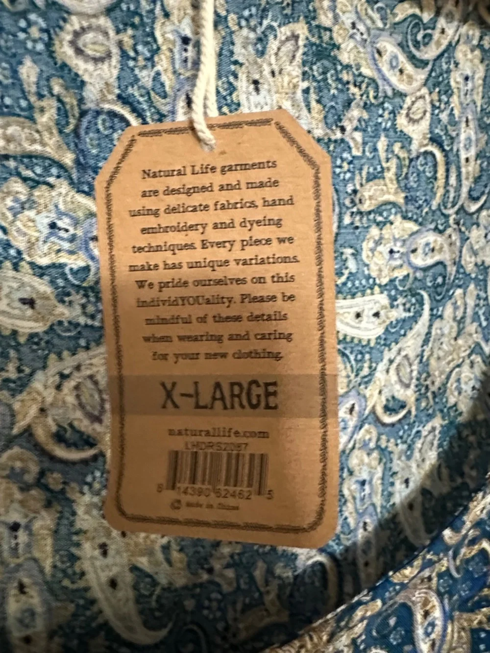 NATURAL LIFE Blue and Rust Floral Tiered Maxi Dress - Picture 5 of 8